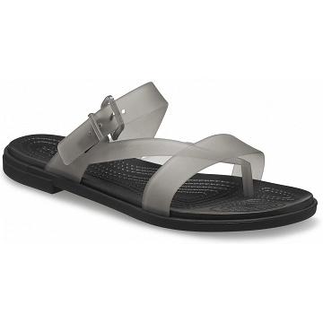 Crocs Tulum Translucent Tå Post Sandaler Dam Svarta | Sverige 0516CTVE
